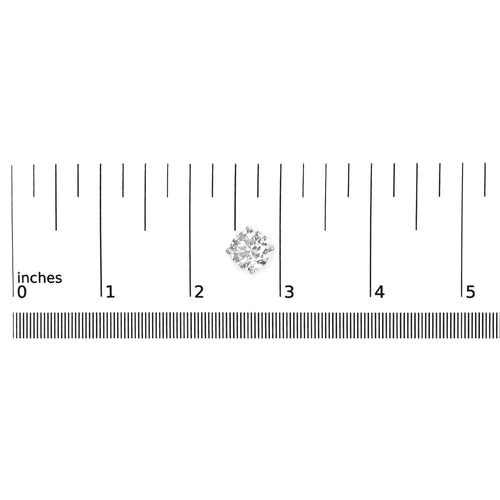 Aros clásicos tipo solitario de 4 puntas con diamantes blancos cultivados en laboratorio de talla brillante redonda de 1,0 quilates en plata de ley 925