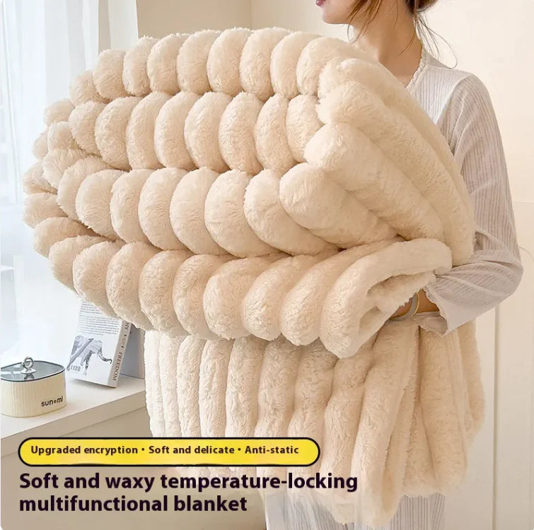 VelvetCozy Solid Color Thickened Nap Blanket