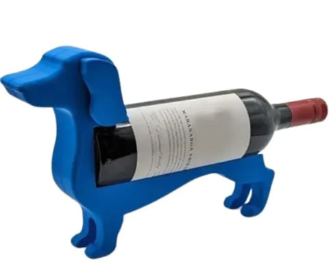 Portabotellas de vino con forma de perro salchicha