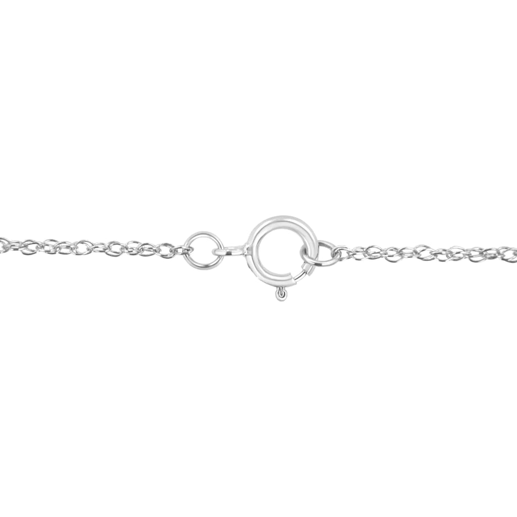 .925 Sterling Silver 1/2 cttw Lab Grown Diamond Double Heart Pendant Necklace (F-G Color, VS2-SI1 Clarity)