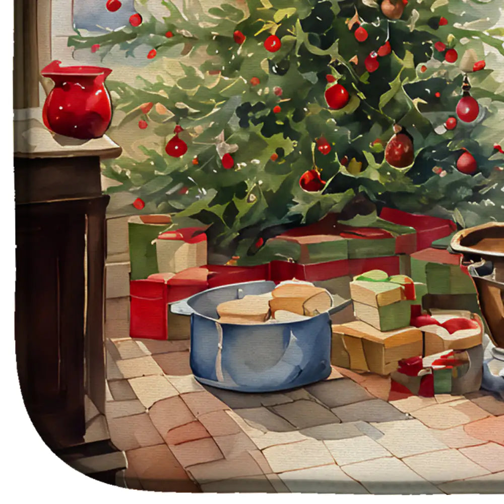 Esterilla para secar platos con forma de galletas de Papá Noel