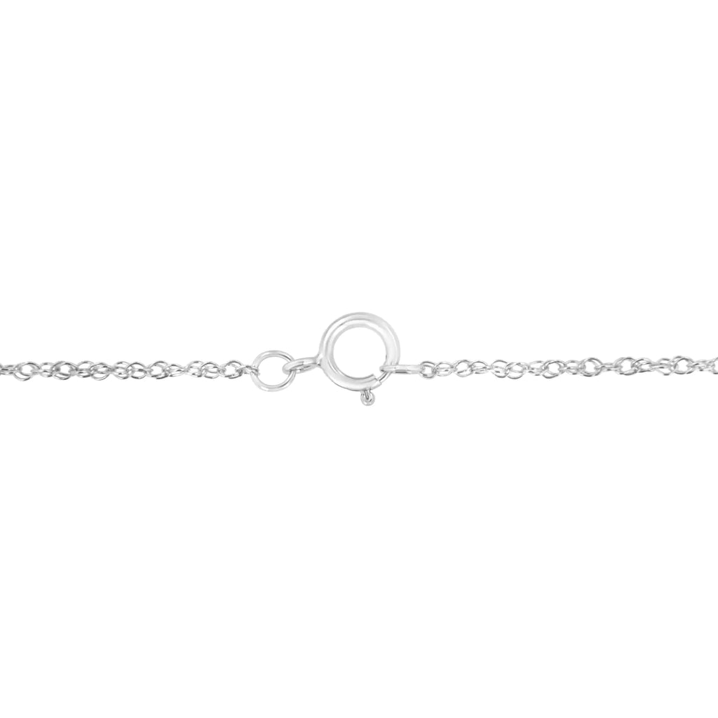Collier avec pendentif en forme de goutte en argent sterling 925 avec diamants cultivés en laboratoire de 3/8 ct (couleur FG, clarté VS2-SI1)