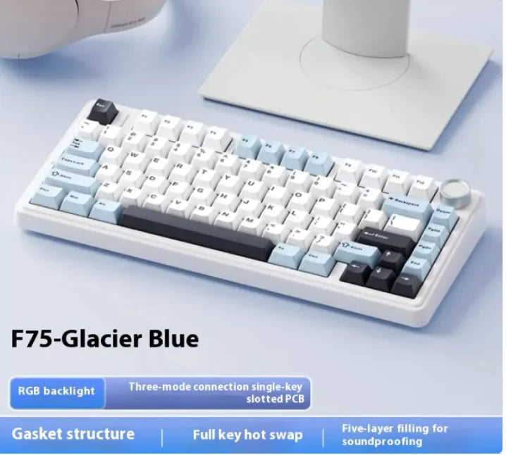 Teclado mecánico inalámbrico Bluetooth de tres modos