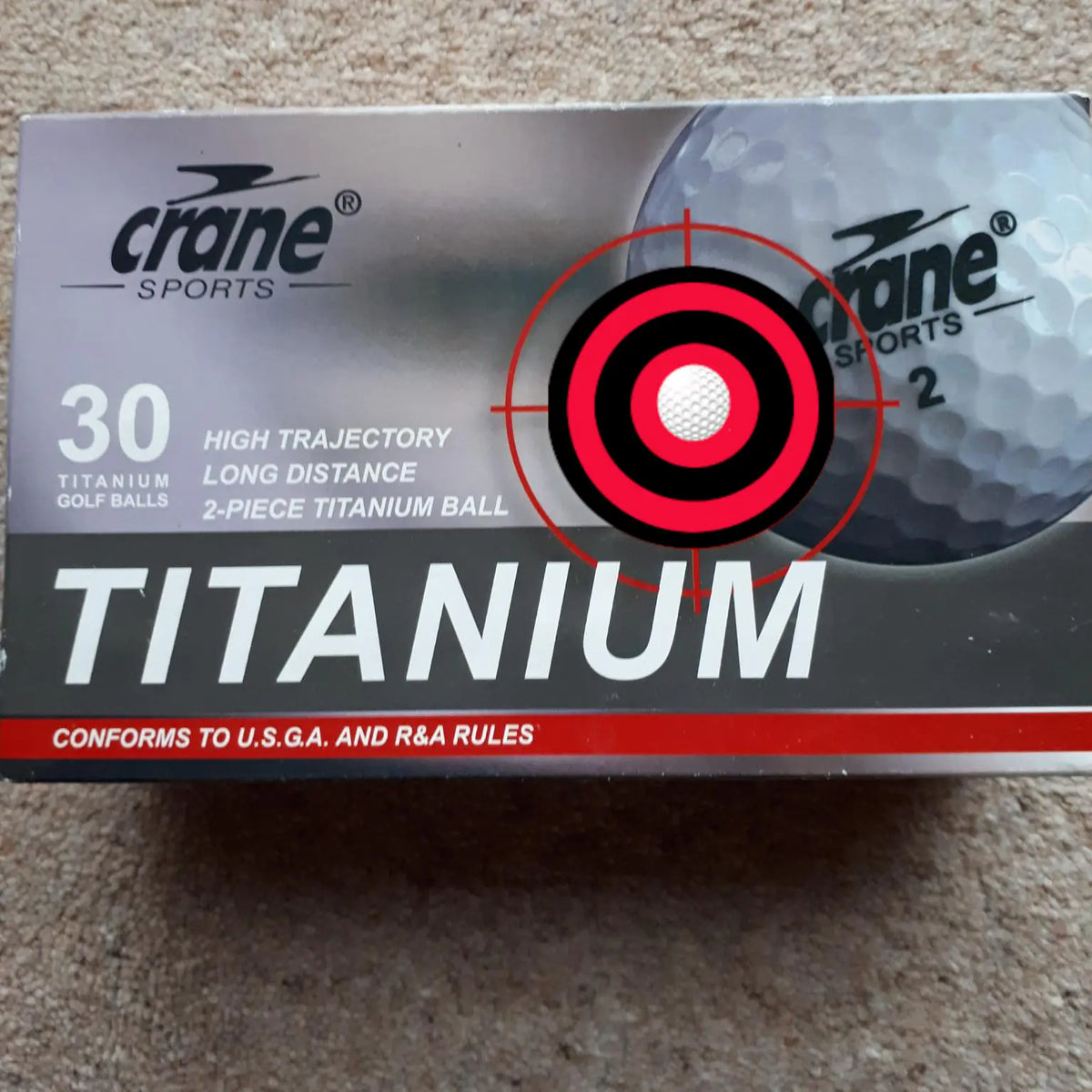 Pelotas de golf de distancia suave de titanio CRANE de NeverLostGolf™ (paquete de 3 x 10)