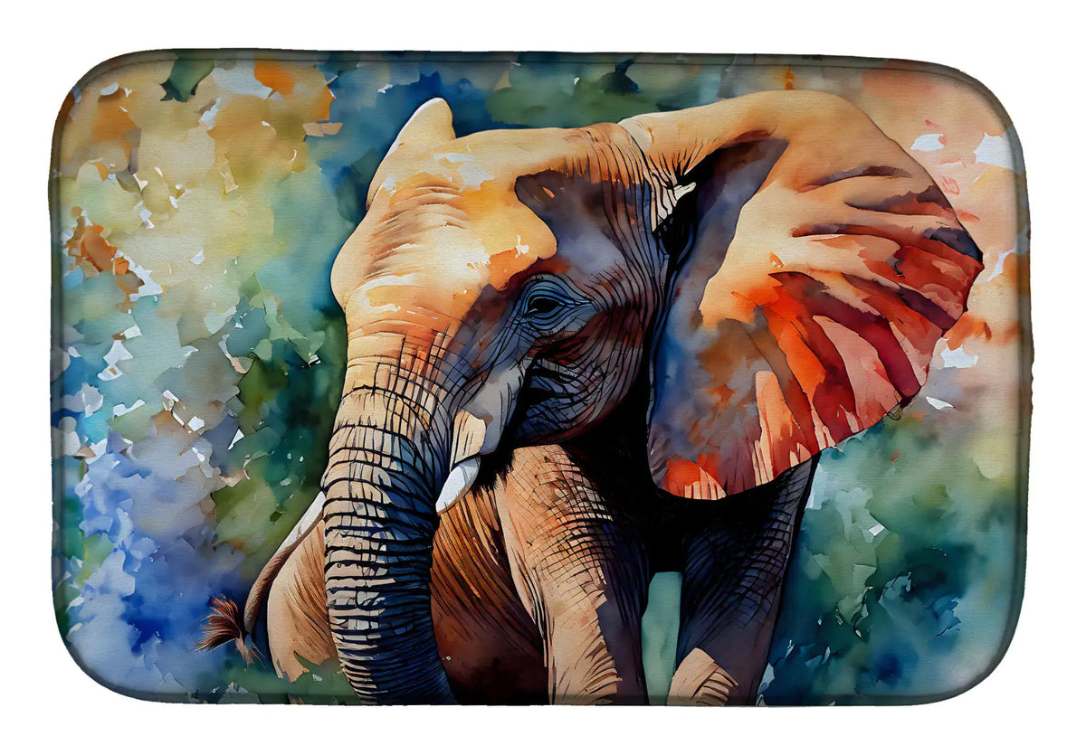 Esterilla para secar platos con forma de elefante