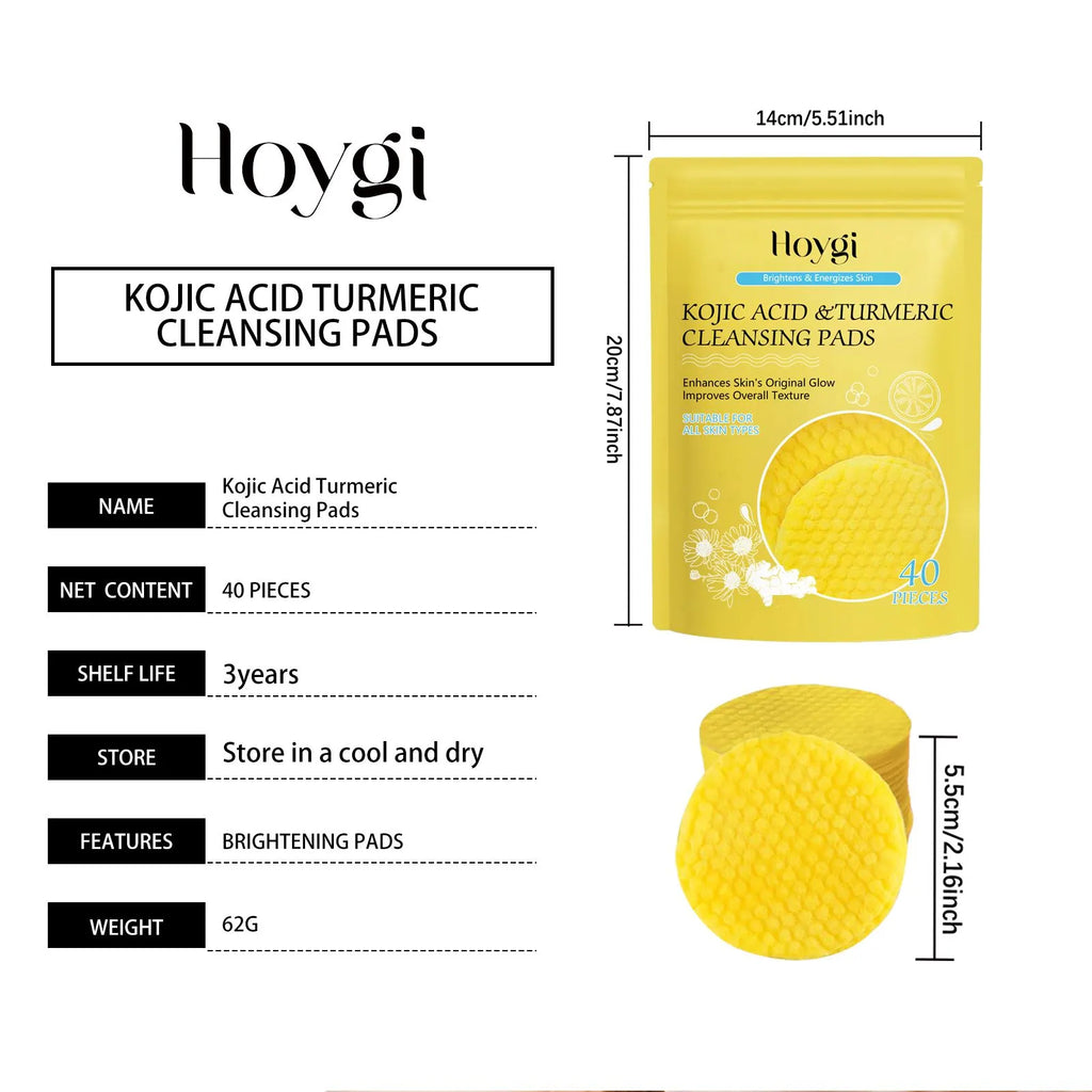 Tampon nettoyant au curcuma HOYGI – Exfoliant et démaquillant
