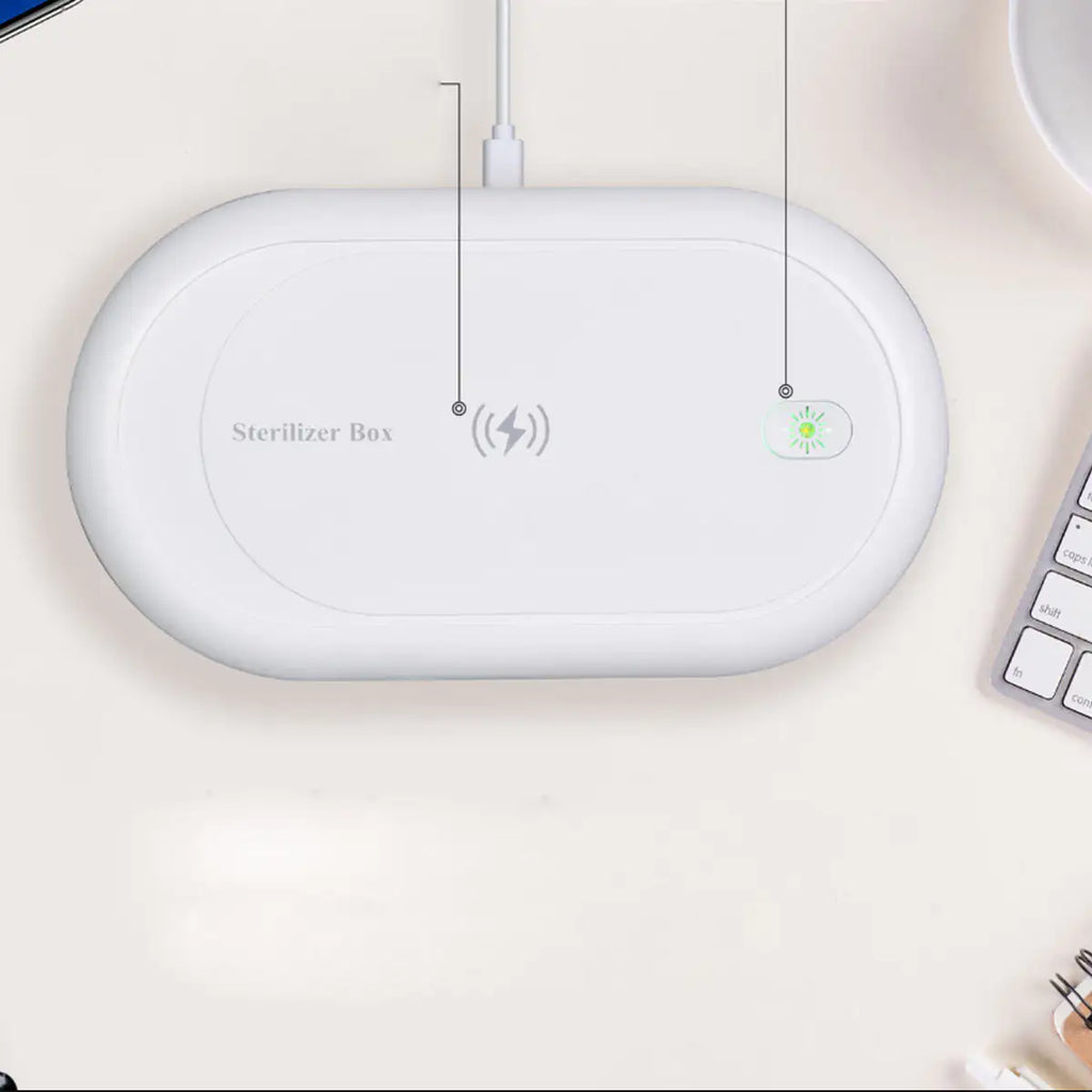 Sanicharge O2 Nettoie et charge votre téléphone