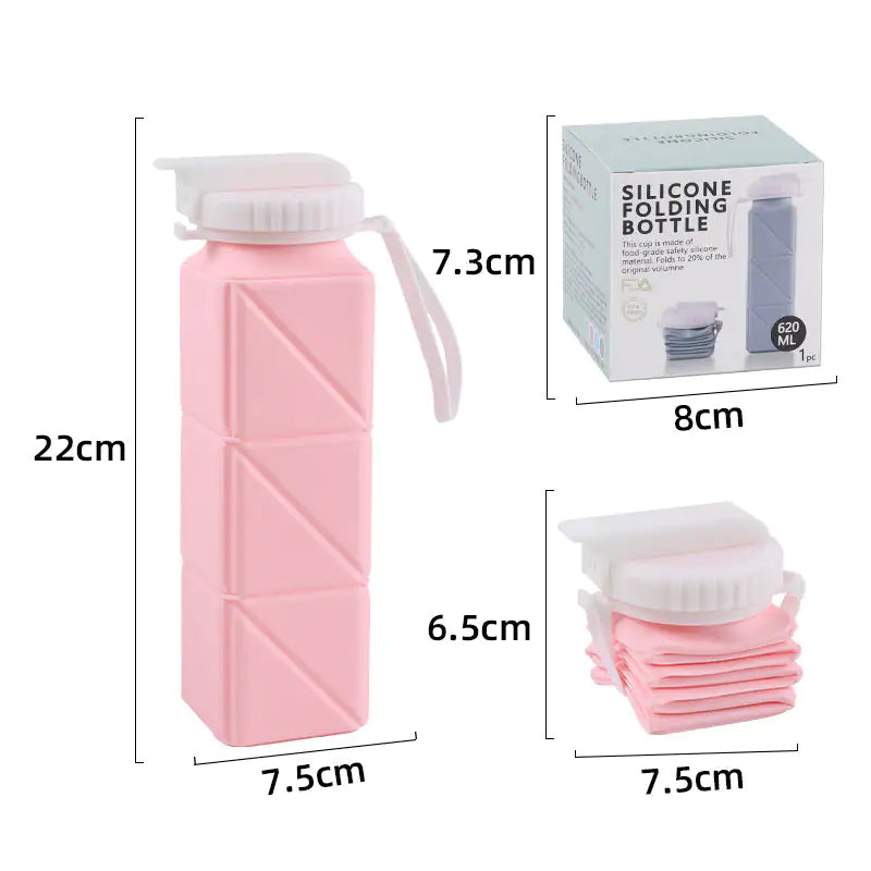 Bouteille d'eau pliable en silicone POPSY Your Hydration Station
