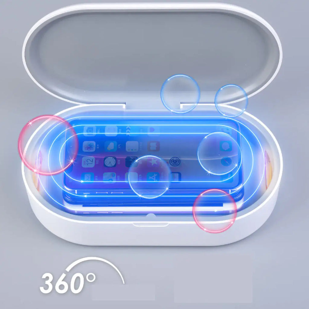 Sanicharge O2 Nettoie et charge votre téléphone