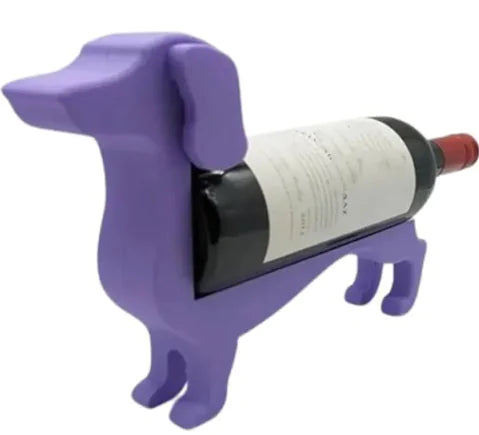 Portabotellas de vino con forma de perro salchicha