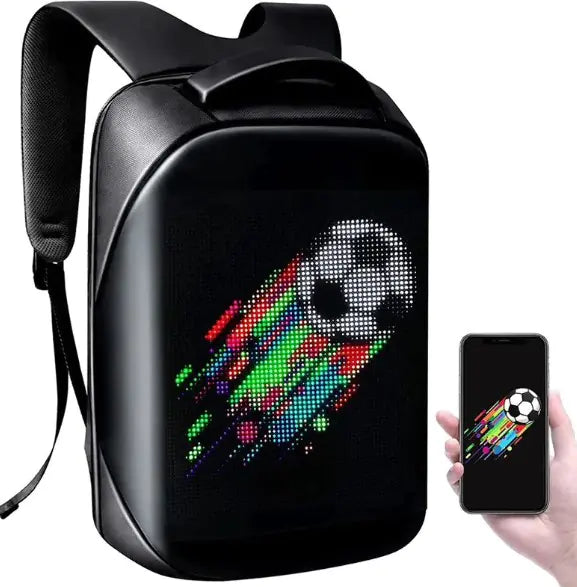 Mochila con píxeles LED inteligentes