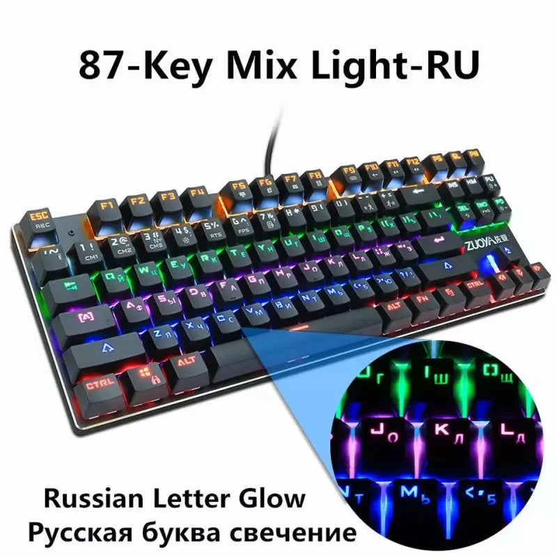 Teclado mecánico para juegos de 87 teclas