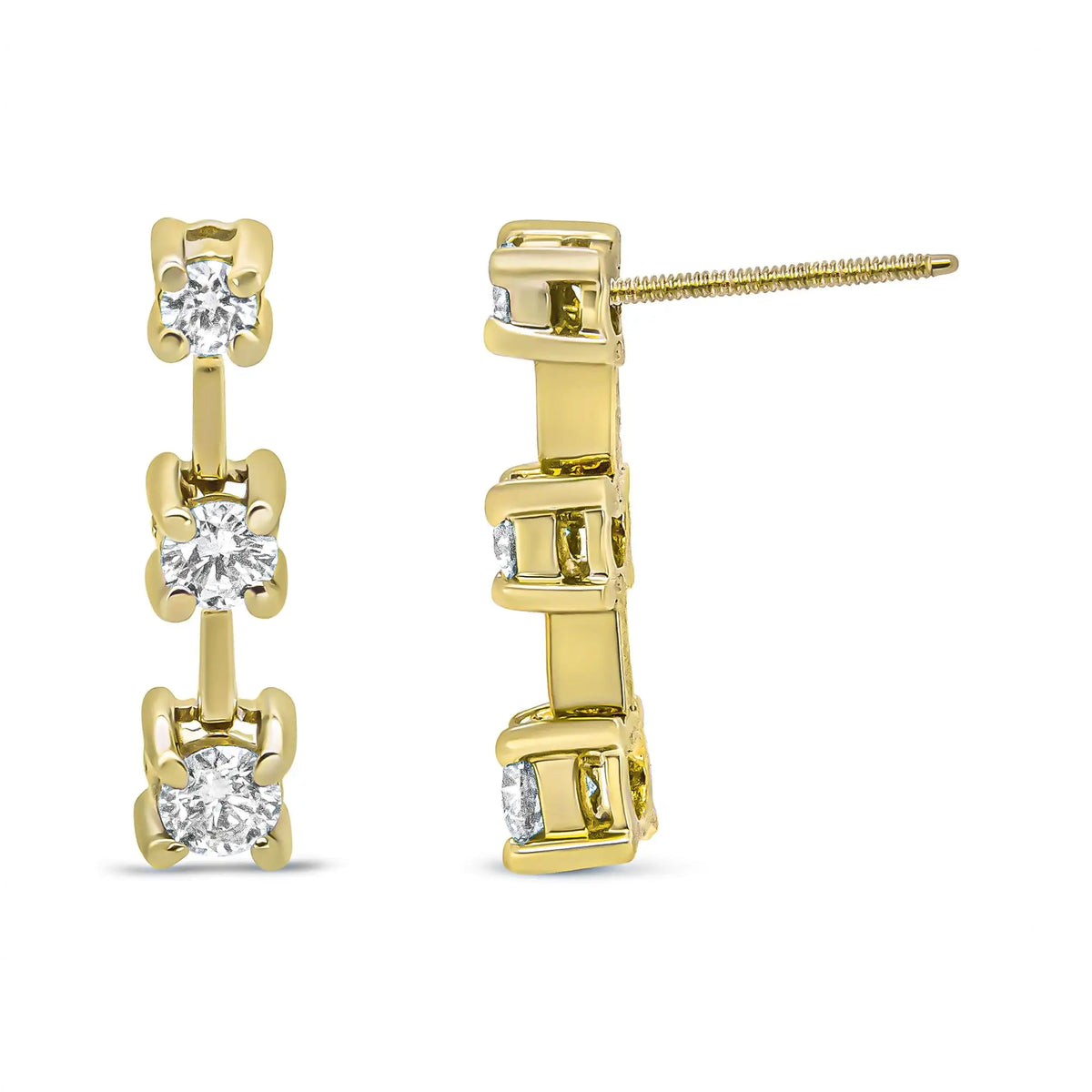 .925 Sterling Silver 1/2 Cttw Lab Grown Brilliant Round Cut Diamond Floral Cluster Stud Earrings (G-H Color, VS2-SI1 Clarity)