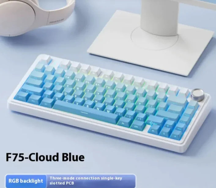 Teclado mecánico inalámbrico Bluetooth de tres modos